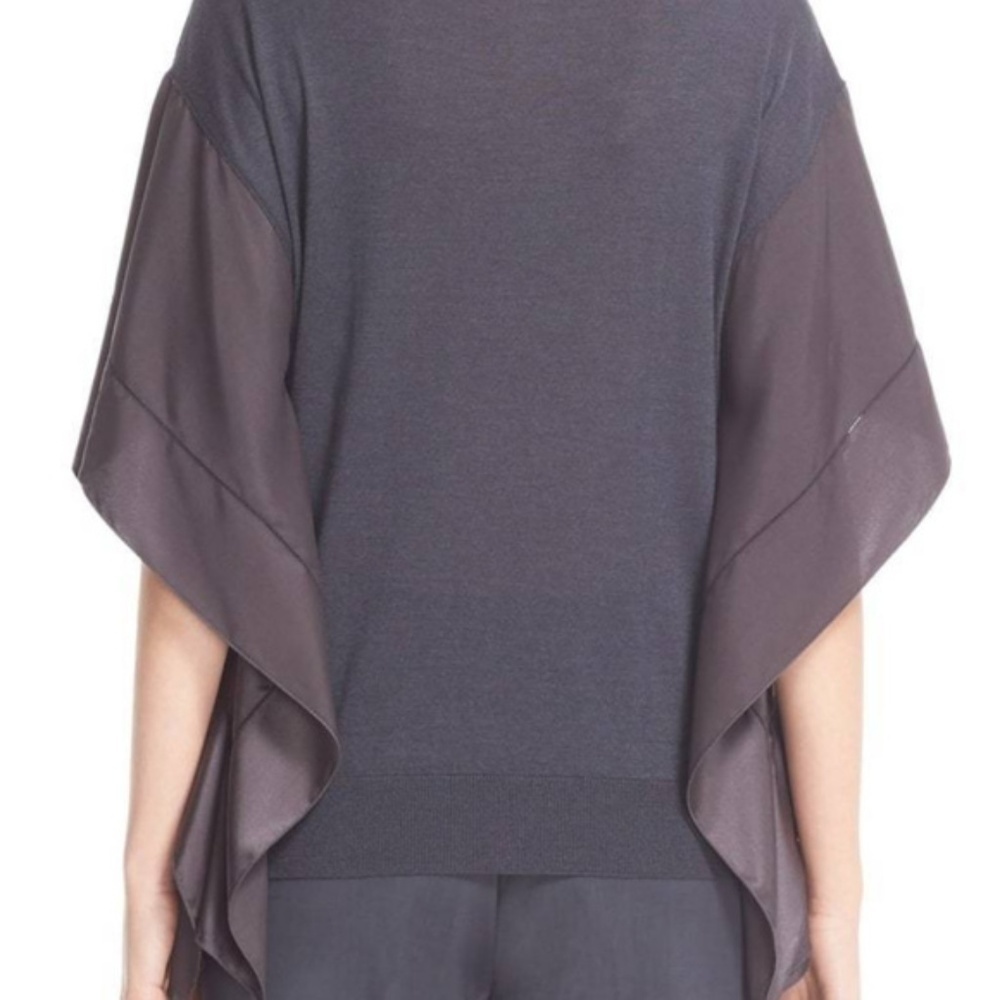 FABIANA FILIPPI Batwing Cashmere Silk Sweater Gray